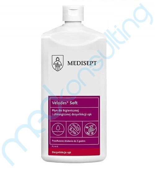 VELODES Soft 500ml - płyn do higienicznej i chirurgicznej dezynfekcji rąk
