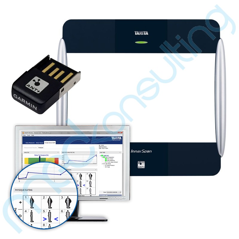 TANITA  BC-1000 BK + ANT Stick + Program GMON FIT 3 [zestaw]